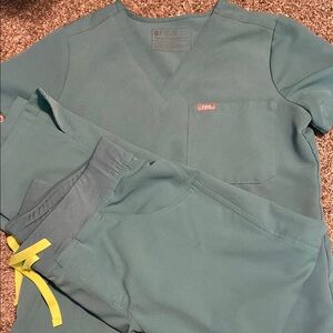 Figs Teal Scrub Set